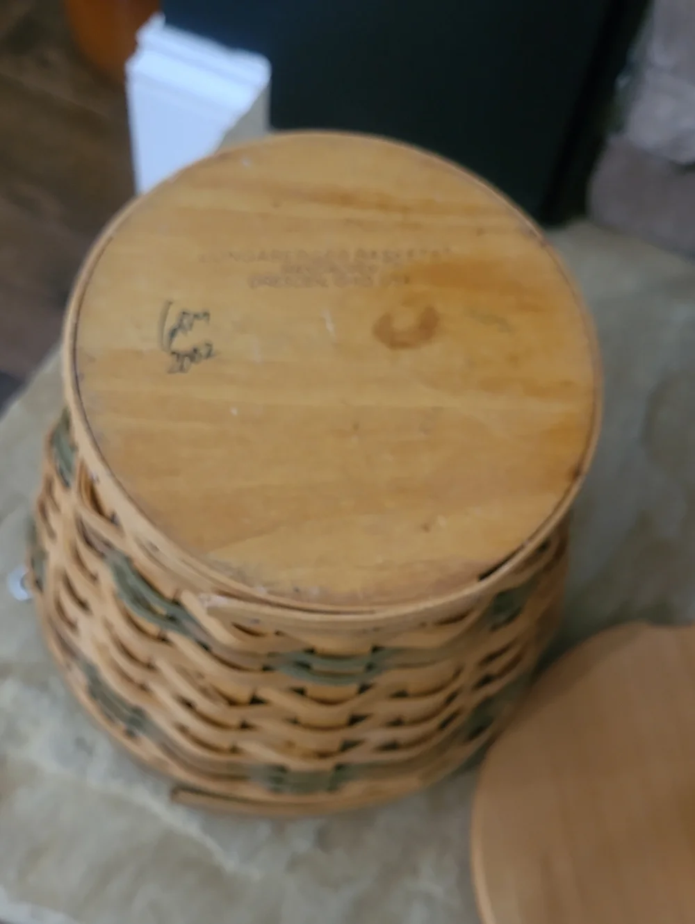 Vintage Longaberger 2002 Autumn Pail Basket With Lid